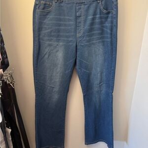 Tai Women's Wide-Leg Blue Denim Jeans